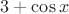 $3+\cos{x}$