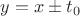$y=x \pm t_0$