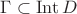 $\Gamma \subset \operatorname{Int} D$