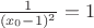 $\frac{1}{(x_0-1)^2} = 1$