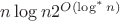 $n\log n 2^{O(\log^{*} n)}$