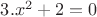 $3. x^2+2=0$ $3. x^2+2=0$