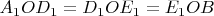 $A_1OD_1=D_1OE_1=E_1OB$