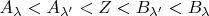 $A_{\lambda} < A_{\lambda&rsquo;} < Z < B_{\lambda&rsquo;} < B_{\lambda}$