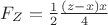 $F_Z=\frac{1}{2}\frac{(z-x)x}{4}$