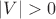 $|V| > 0$ $|V| > 0$