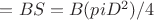 $Ф=BS=B(piD^2)/4$