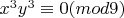 $ x^3y^3\equiv 0 (mod 9) $
