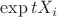 $\exp tX_i$