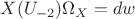$X(U_{-2})\Omega_X=dw$