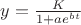 $y=\frac K {1+ae^{bt}}$