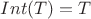 $Int(T)=T$