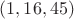 $(1,16,45)$