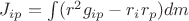 $J_{ip} = \int\limits_{}^{} (r^2 g_{ip} - r_i r_p)dm$