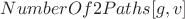 $NumberOf2Paths[g,v]$