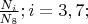 $\frac{N_i}{N_8};i=3,7;$
