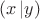 \[(x\left| {y)} \right.\]