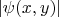 $|\psi(x,y)|$