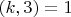 $(k,3)=1$