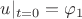$u|_{t=0}=\varphi_{1}$