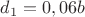 $d_1=0,06b$