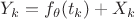 $Y_k =  f_\theta(t_k) + X_k$