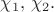 $\chi_1, \, \chi_2.$
