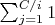 $\sum_{j=1}^{C/i} 1$