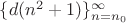 $\{d(n^2+1)\}_{n=n_0}^{\infty}$
