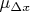 $\mu_{\Delta x}$