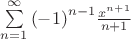 $\sum\limits_{n=1}^{\infty}{(-1)}^{n-1}\frac{{x}^{n+1}}{n+1}$