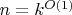 $n = k^{O(1)}$