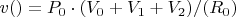 $v(общее)=P_0\cdot(V_0+V_1+V_2)/(R\cdotT_0)$