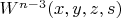 $W^{n-3}(x,y,z,s)$