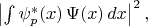 $\left|\int\psi_p^*(x)\,\Psi(x)\,dx\right|^2,$