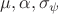$\mu ,\alpha ,\sigma _\psi$