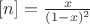 $[n]=\frac{x}{(1-x)^2}$