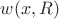 $w(x,R)$