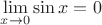 $\lim\limits_{x\to 0}\sin x =0$