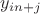 $y_{in+j}$