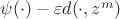 $\psi(\cdot)-\varepsilon d(\cdot,z^m) $
