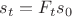$s_{t}= F_ts_{0}$ $s_{t}= F_ts_{0}$