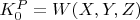 $K_0^P = W(X,Y,Z)$