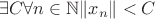 $\exists C такой что \forall n \in  \mathbb{N} \lVert x_n \rVert < C$