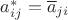 $a^*_{ij}=\overline a_{ji}$