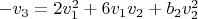 $-v_3=2 v_1^2+6 v_1 v_2+b_2 v_2^2$