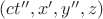 $(ct'', x', y'', z)$