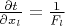 $\frac{\partial t}{\partial x_l}=\frac{1}{F_l}$