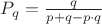 $P_q=\frac {q} {p+q - p \cdot q}$
