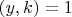 $(y,k)=1$